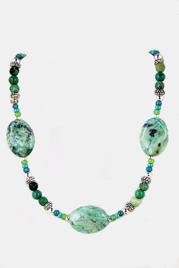 AN338 – Going Green Chrysocolla and Azurite Necklace – Trisha Waldron ...