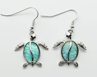 ER01 – Nautical Sea Turtle Earrings – Trisha Waldron Designs